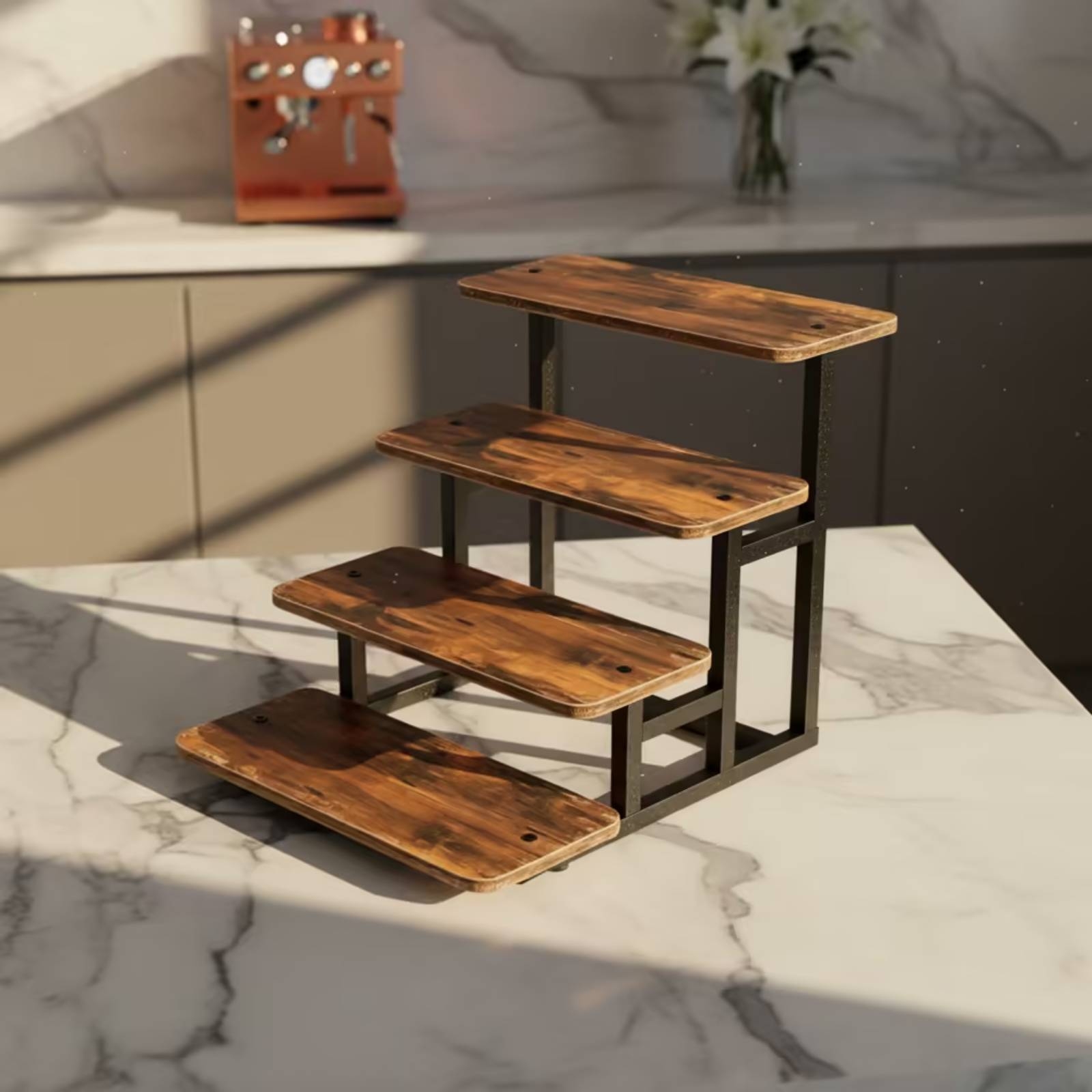 Display Risers Set - Rak Kue 4 Tingkat untuk Meja,