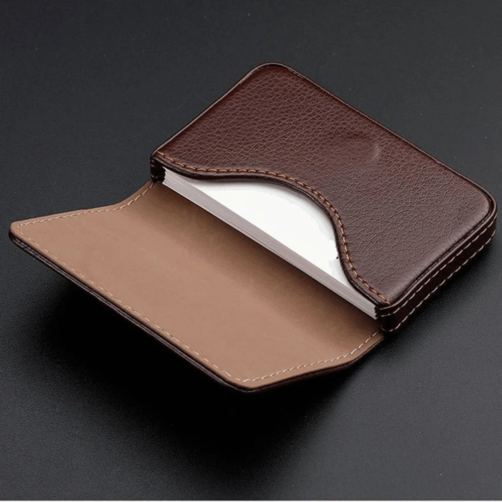 Card Top Loader - Dompet Kartu Kredit Kulit PU Jahitan
