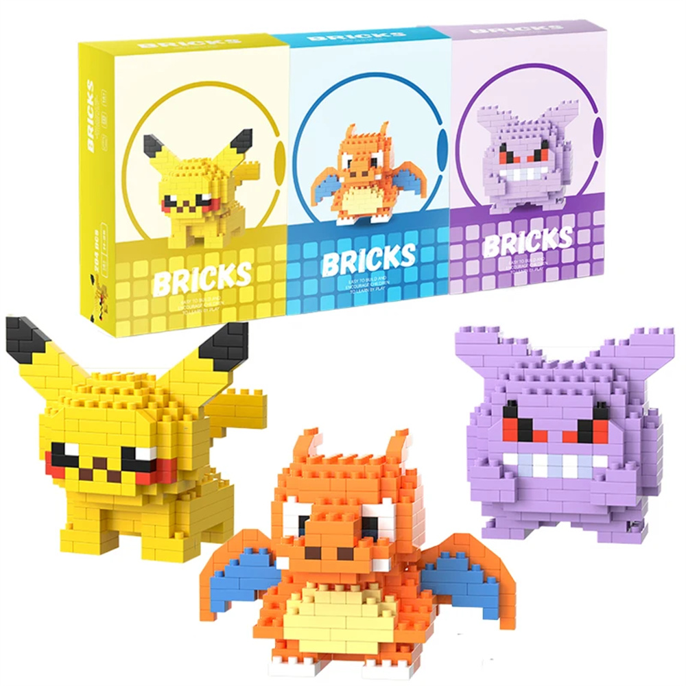 Building Block Mini - Blok Bangunan Mikro Pokemon Pikachu Dragonite