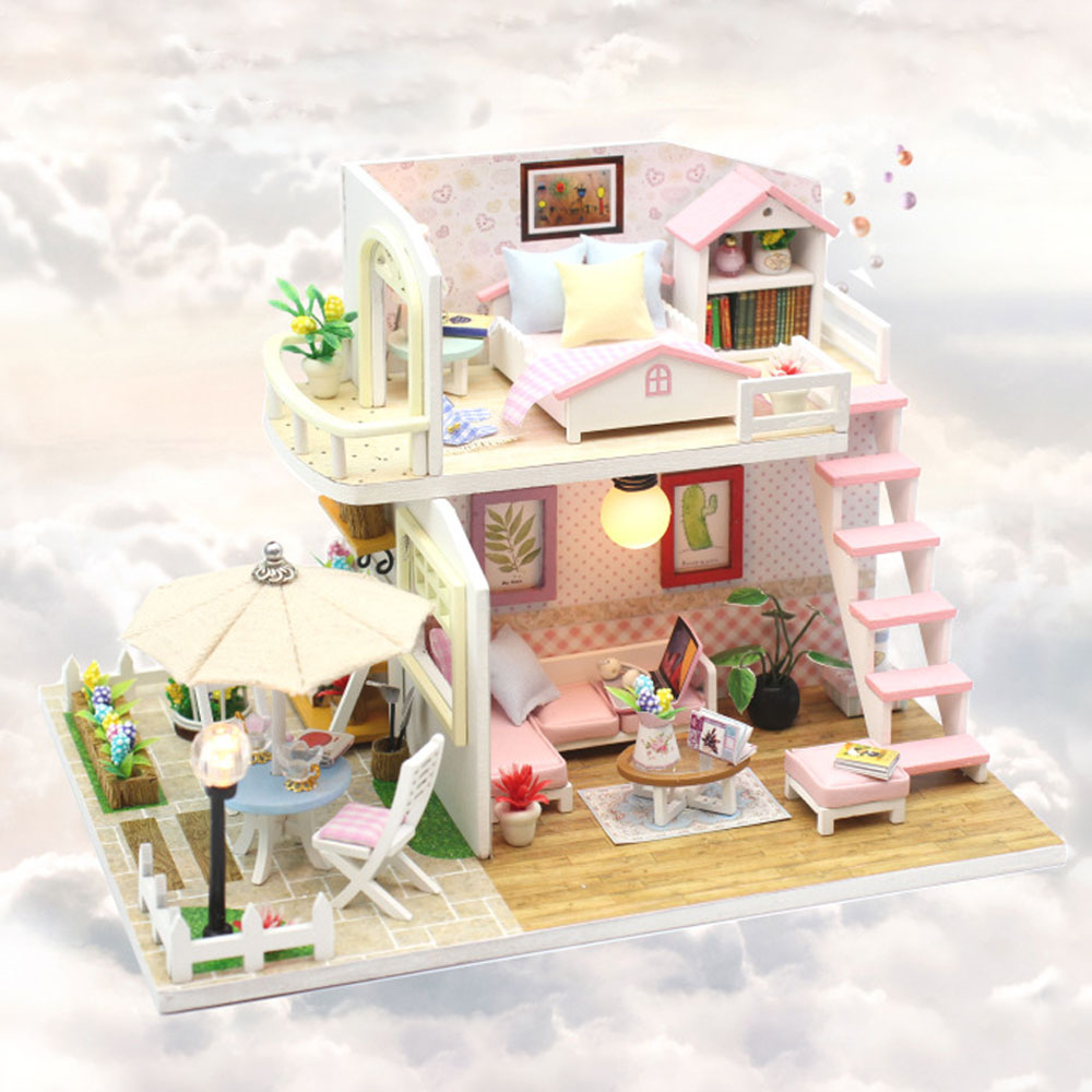 Building Block Mini - DIY Kayu Buatan Tangan Mini Villa