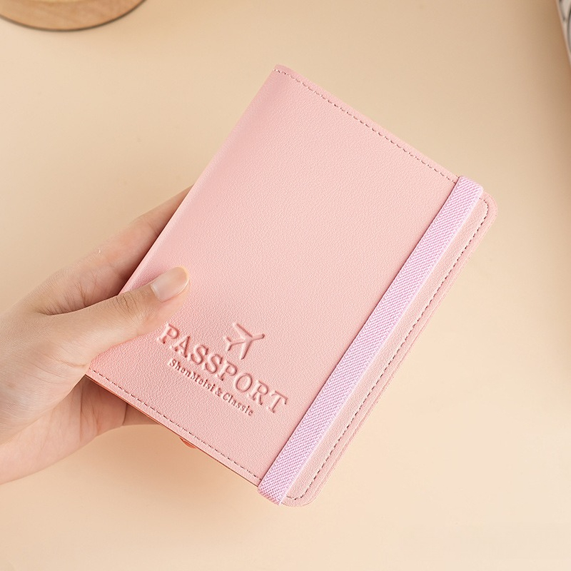 Card Top Loader - Sampul Paspor Kulit PU, Tempat Dokumen