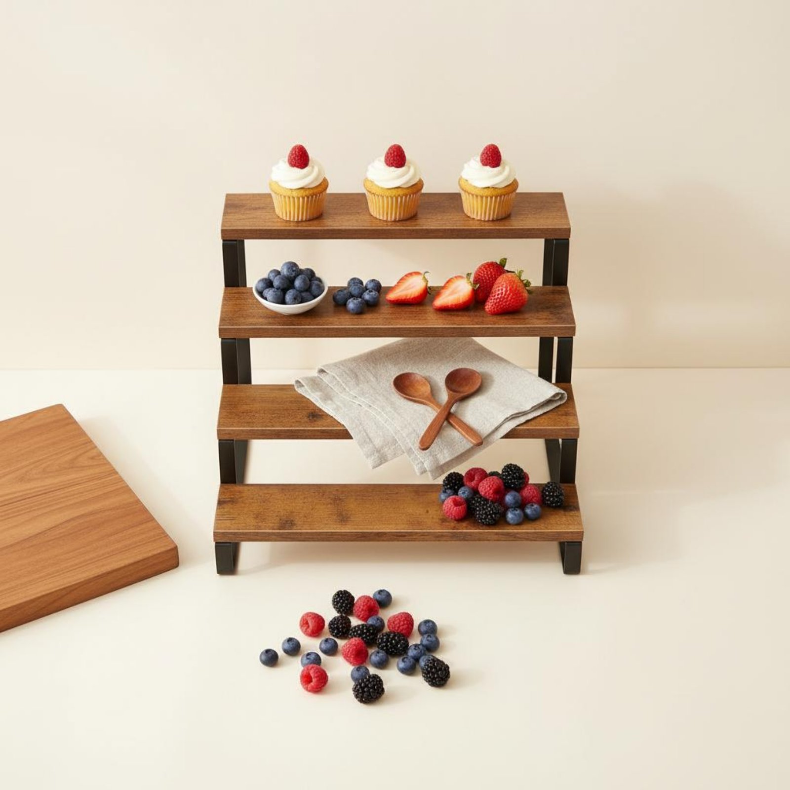 Display Risers Set - Rak Pajangan 4 Tingkat Hemat Ruang,