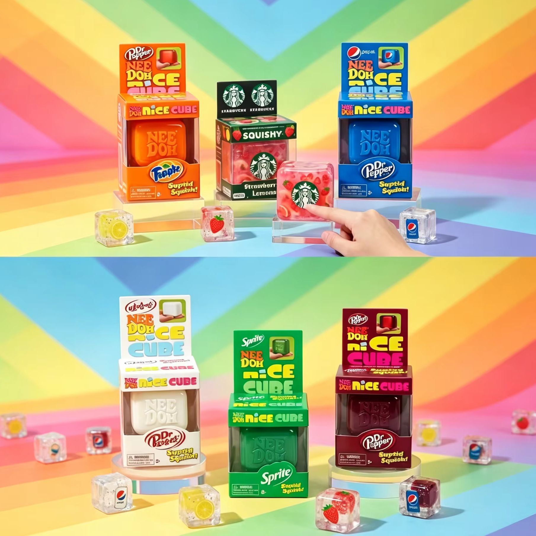 Schylling NeeDoh Nice Cube Squ - Fidget Cube Original ulasan dan harga