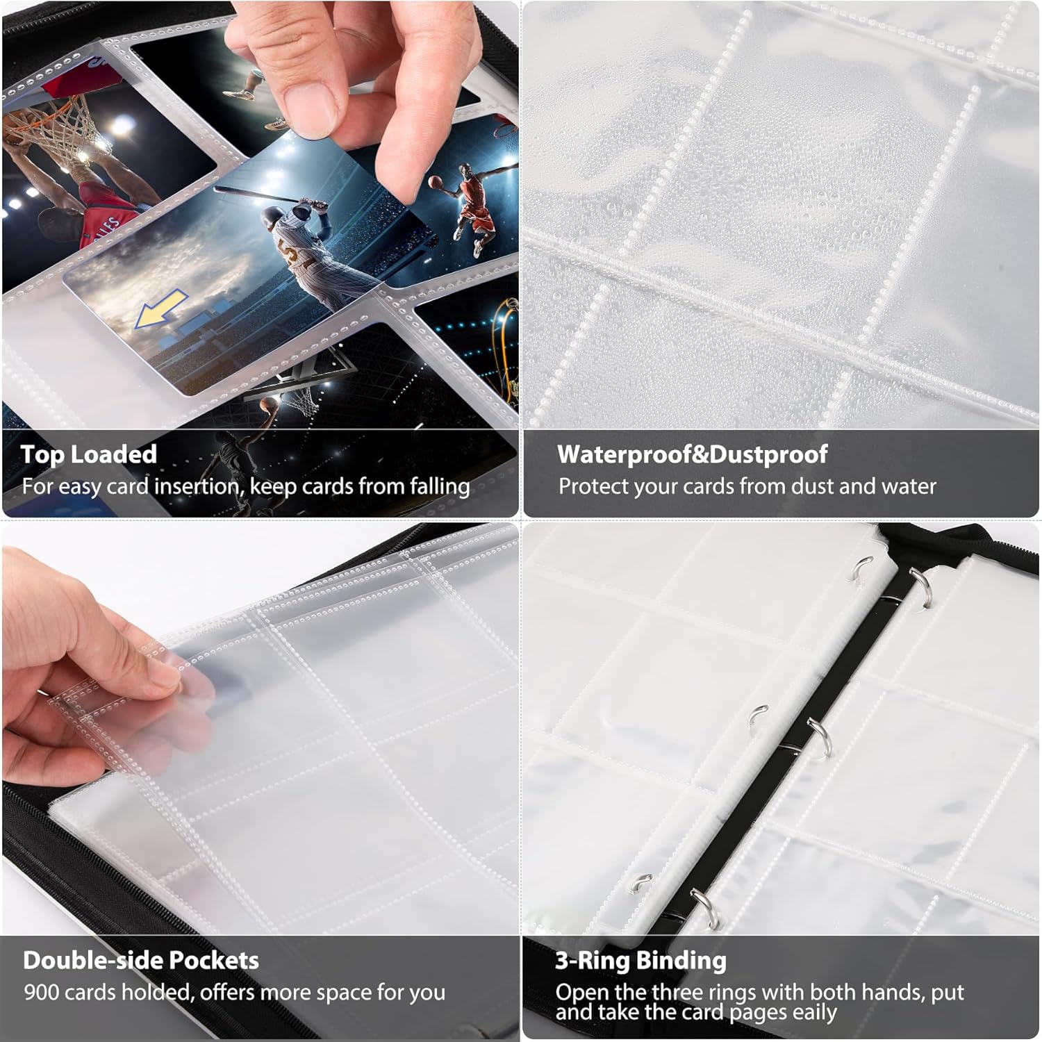 Binder Kartu Permainan 3 Ring, - Trading Card Binder ulasan dan harga