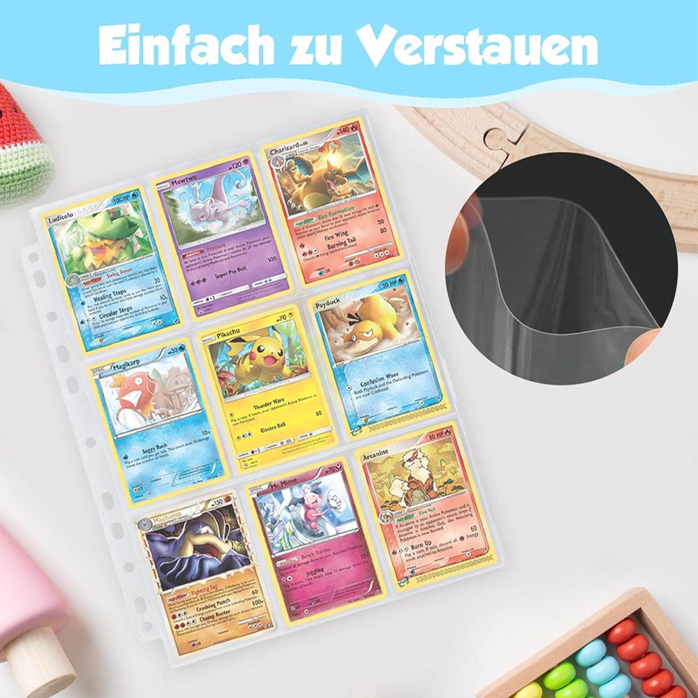 90 Kantong Pelindung Kartu Tra - Trading Card Binder ulasan dan harga