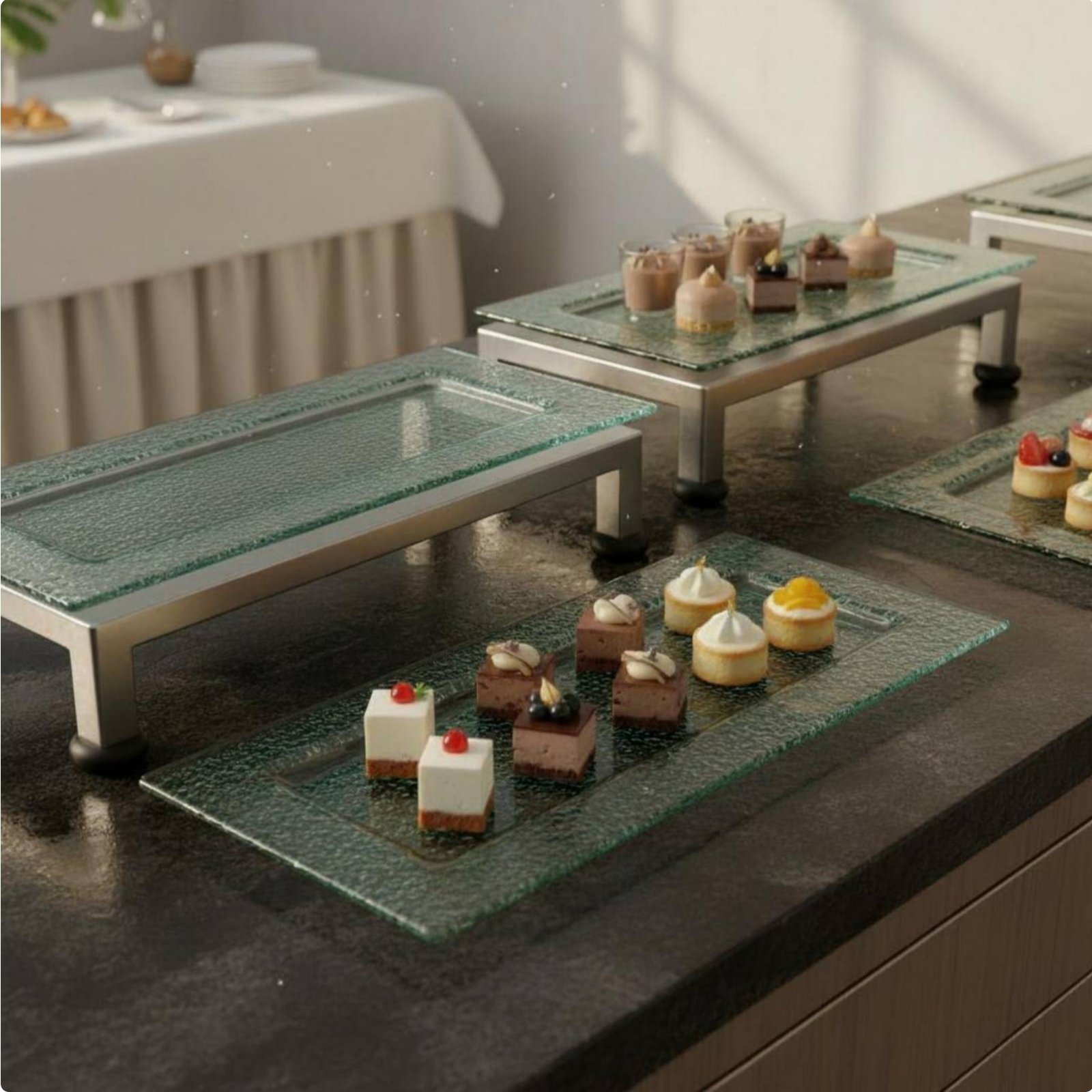 Rak Sajian 3 Tingkat Multifung - Display Risers Set ulasan dan harga