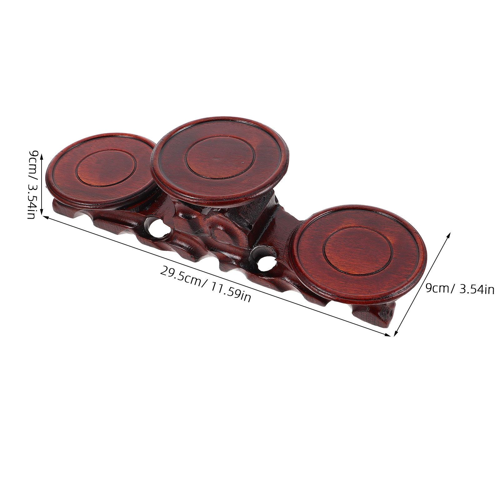 Alas Pajangan Bundar Kayu Soli - Display Risers Set ulasan dan harga