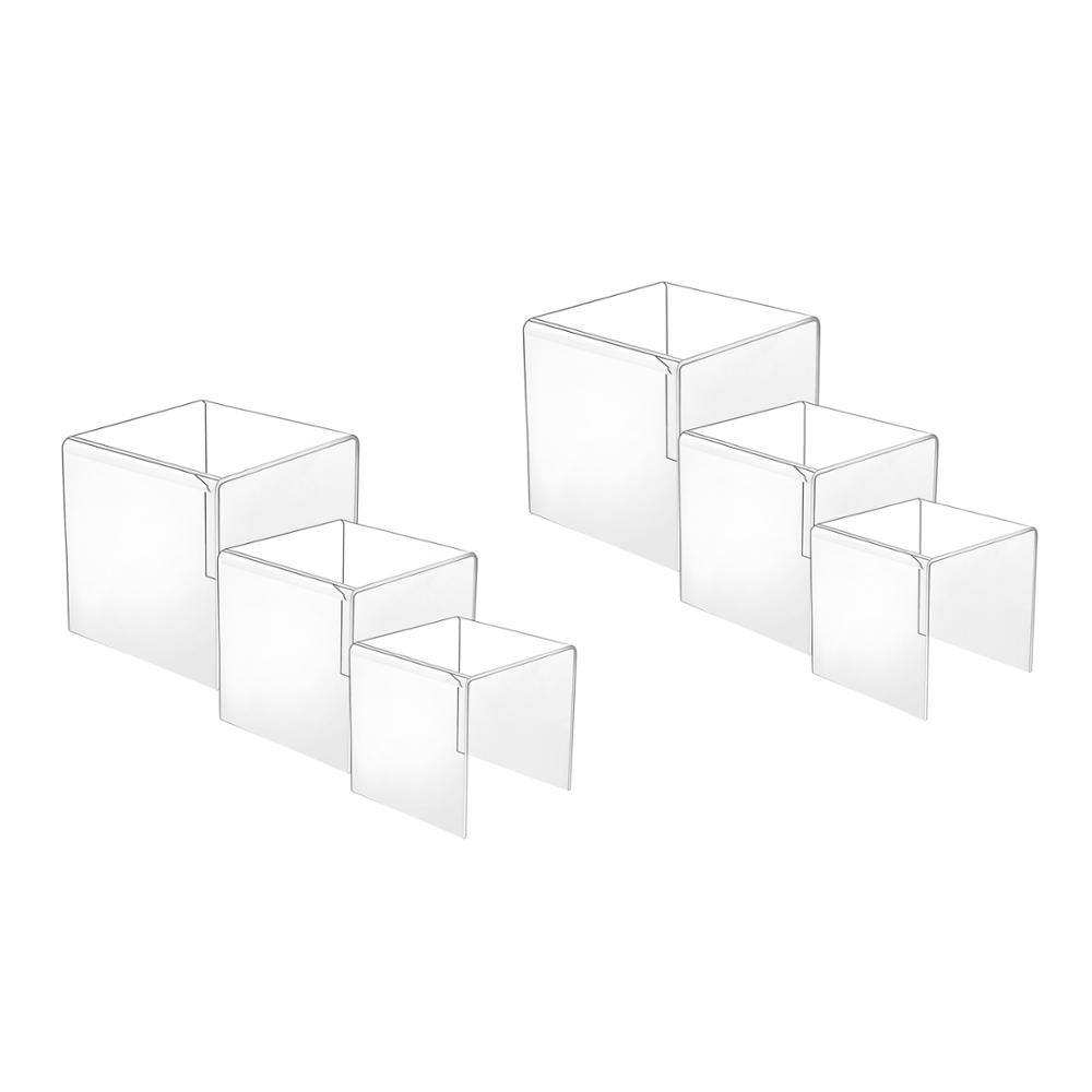 Penyangga Akrilik Transparan u - Display Risers Set ulasan dan harga