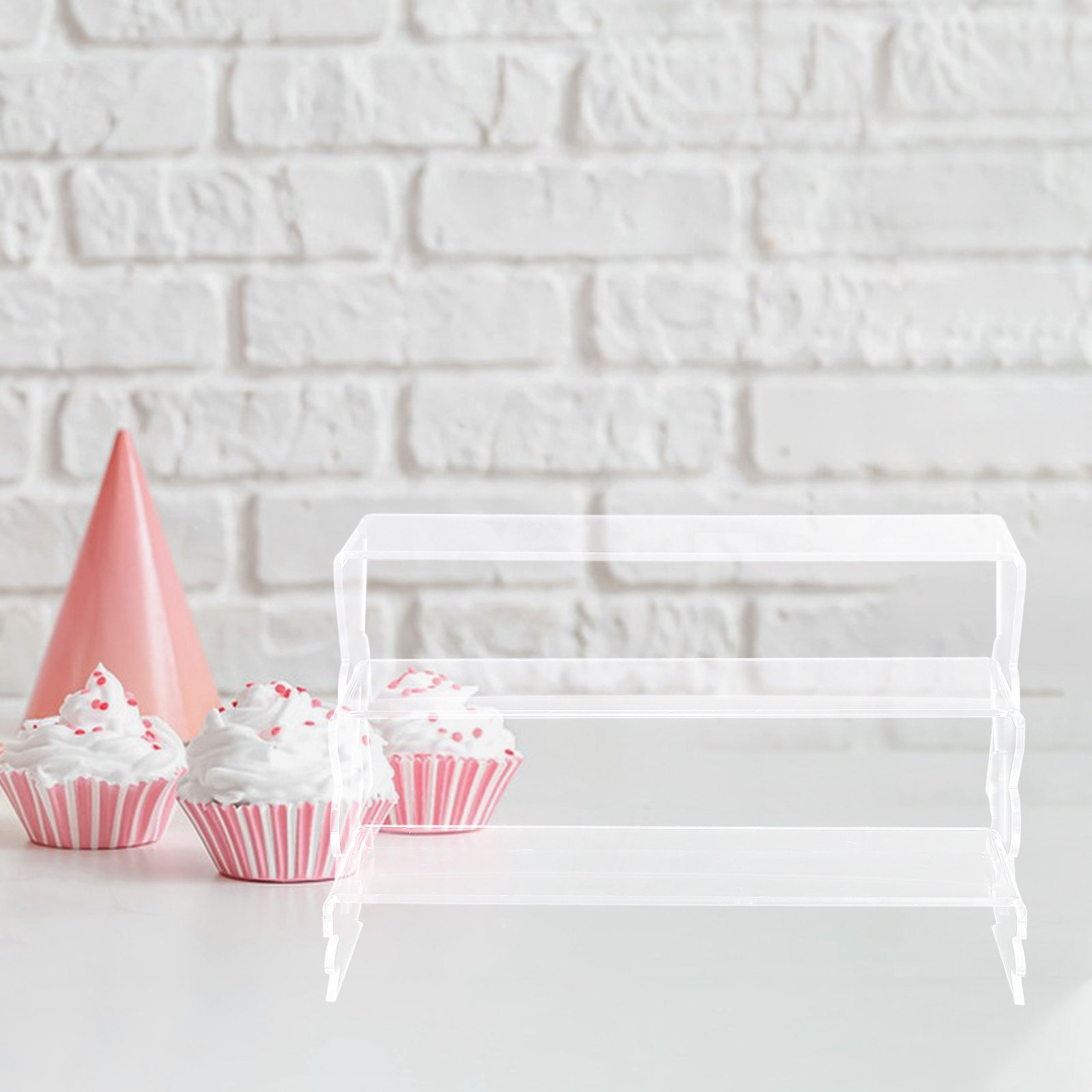 3 Buah Set Stand Display Akril - Display Risers Set ulasan dan harga