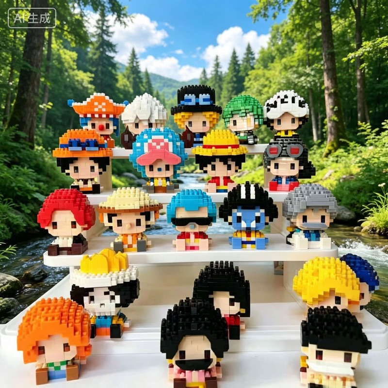 ONE PIECE Baru Sun God Nika Lu - Building Block Mini ulasan dan harga