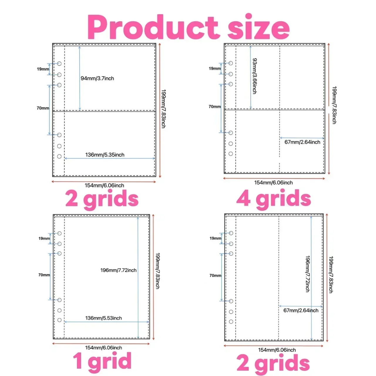 1-4 Grid Transparan Photocard  - Trading Card Binder ulasan dan harga