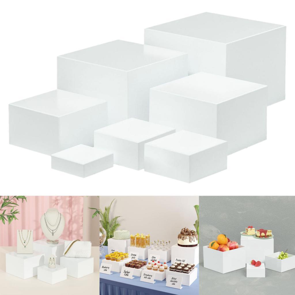 7 Buah Kotak Display Kubus Akr - Display Risers Set ulasan dan harga