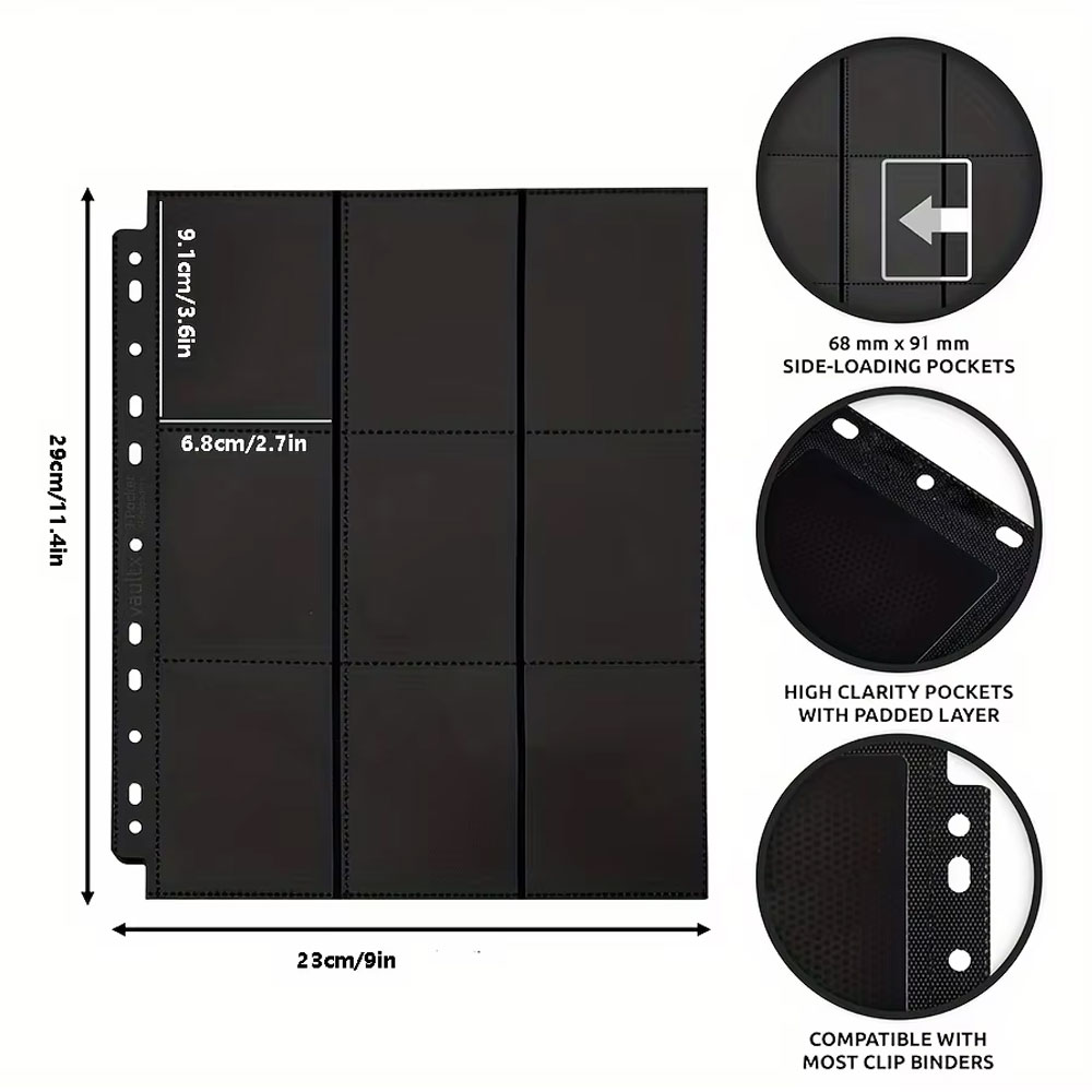 10 pak hitam 9 saku A4 dompet  - Trading Card Binder ulasan dan harga